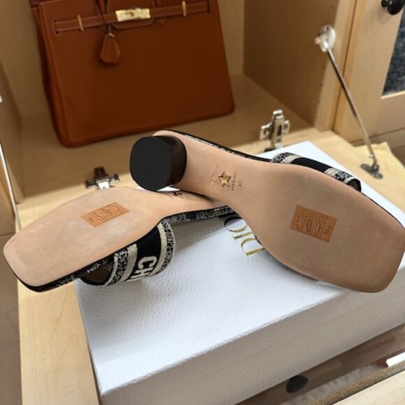 Dior Chardons Print Black Size 37 Sandals - Picture 6 of 7